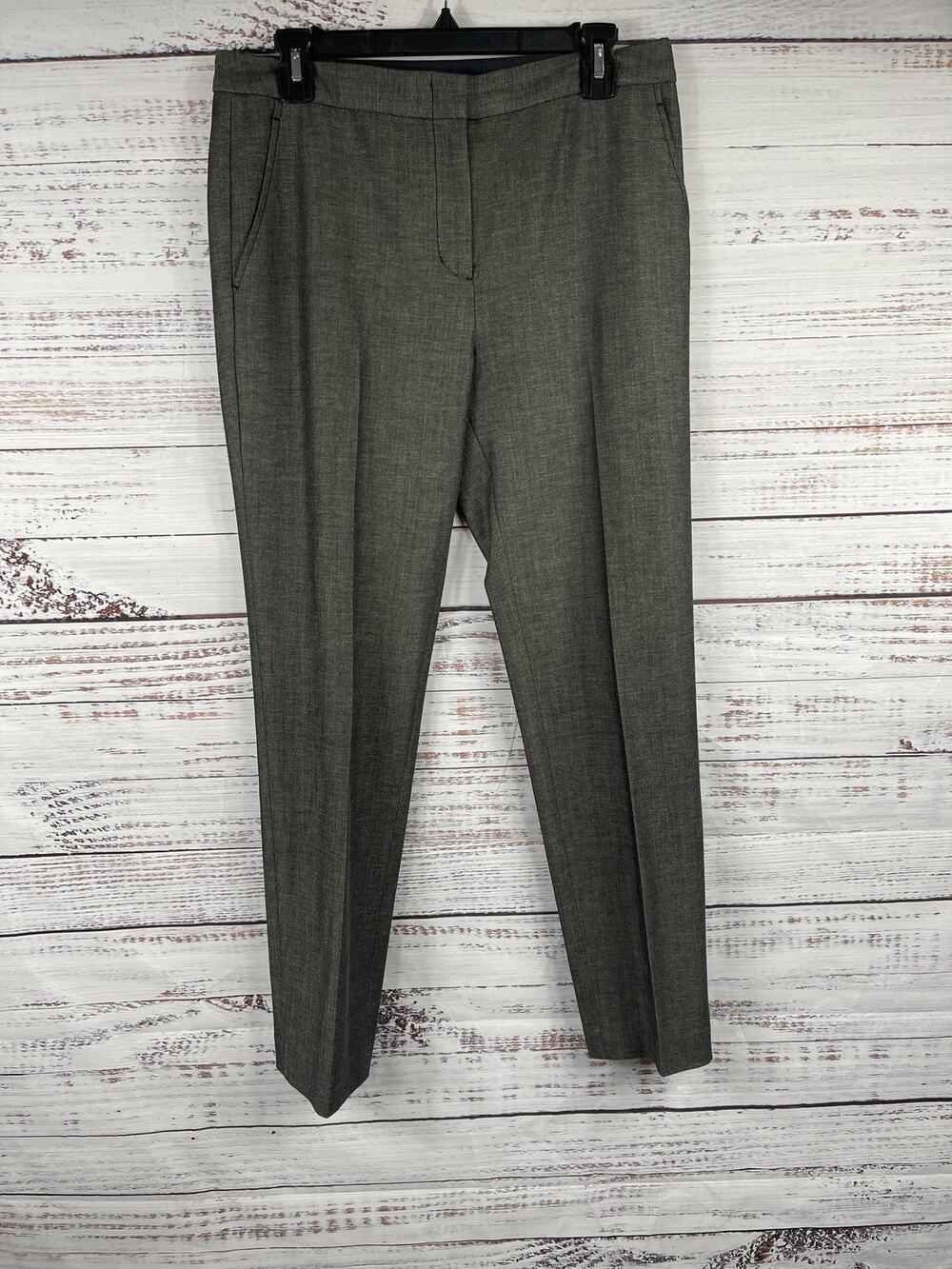 BCBGMAXAZRIA Pants Women's Size 6 Gray Twill Slim Tapered Stretch Work Career